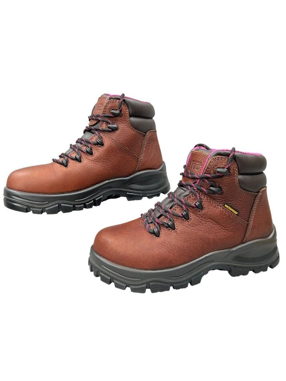 AdTec NWOB Women's Brown Waterproof Leather Cap Toe Work Boots Size 7